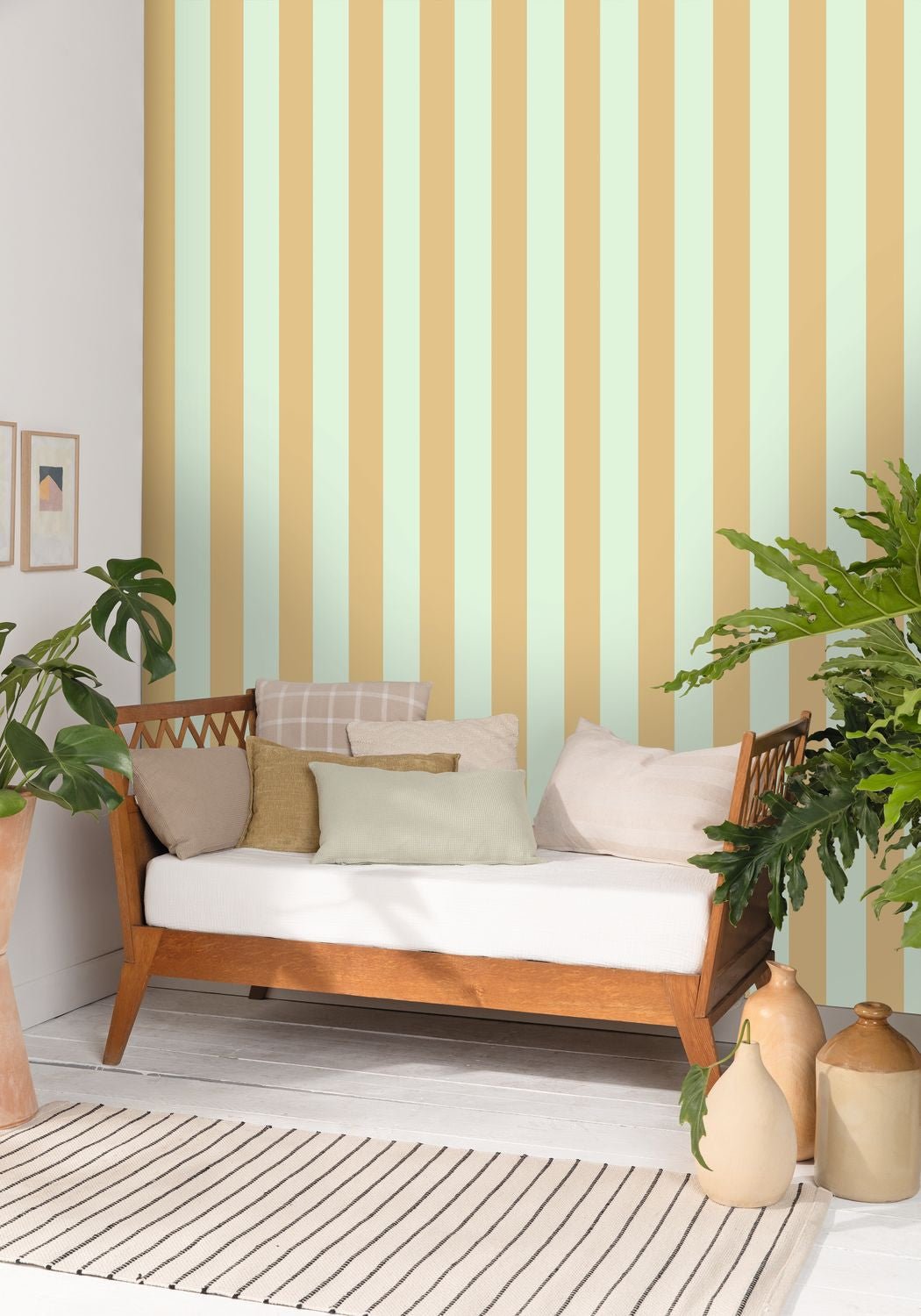 Wide Lines Wallpaper - Vert D'eau - Caselio - 104027120 - Premier Wallcovering