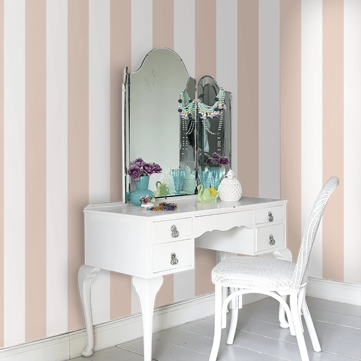 Wide Stripe Wallpaper - Plaster - Ohpopsi - SIS50141W - Premier Wallcovering