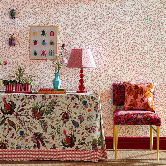 Wiggle Wallpaper - Carnelian/Rose Quartz - HSRW113062 - Harlequin - Premier Wallcovering
