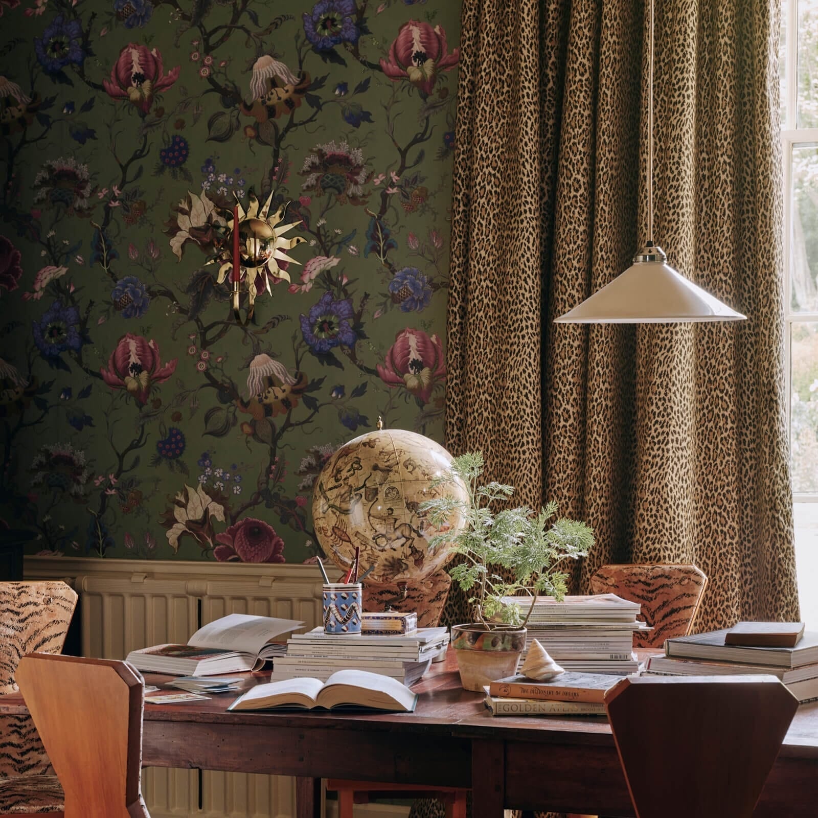 Wild Card Jacquard Fabric -  Butterscotch - House of Hackney - 1-FA-WIL-WJ-BUT-XXX-XXX - Premier Wallcovering