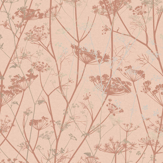 Wild Chervil Wallpaper - Shell & Rose Gold - Clarissa Hulse - 120372 - Premier Wallcovering