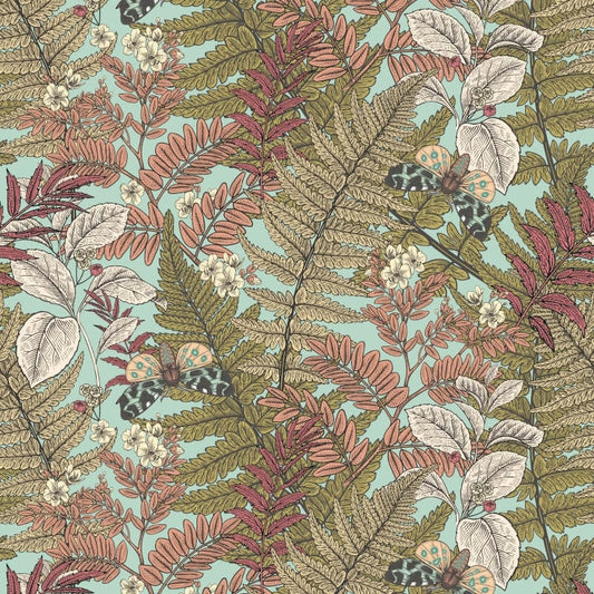 Wild Ferns Wallpaper - Rosehip - Hoopla Walls - HWA1196W - Premier Wallcovering