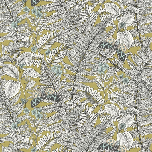 Wild Ferns Wallpaper - Olive - Hoopla Walls - HWA1200W - Premier Wallcovering