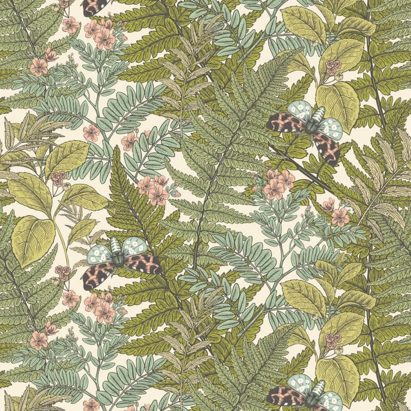 Wild Ferns Wallpaper - Juniper - Hoopla Walls - HWA1198W - Premier Wallcovering