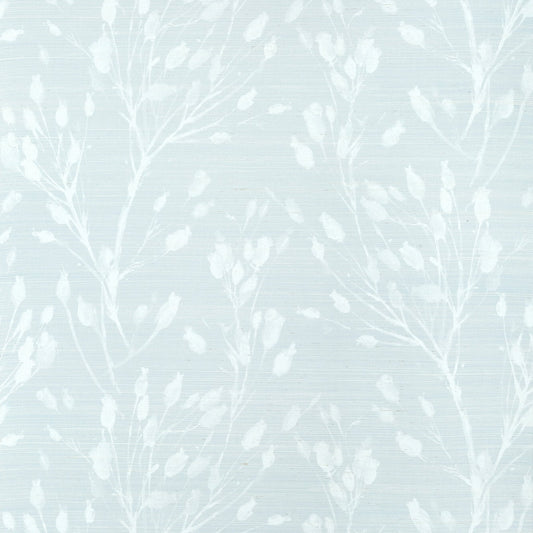 Wild Flower Wallpaper - Sleepy Blue - Thibaut - T27022 - Premier Wallcovering