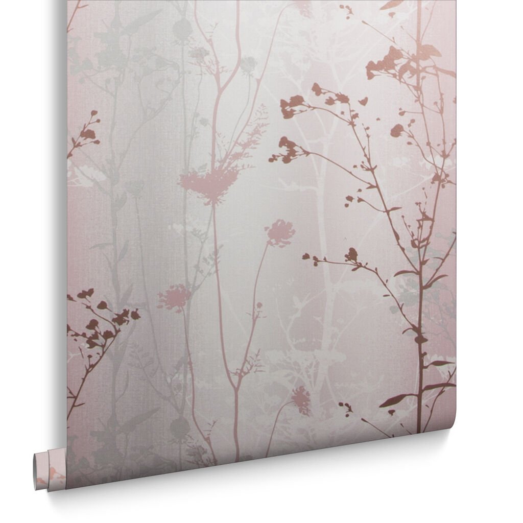 Wild Flower Wallpaper - Blush - Graham & Brown - 104071 - Premier Wallcovering