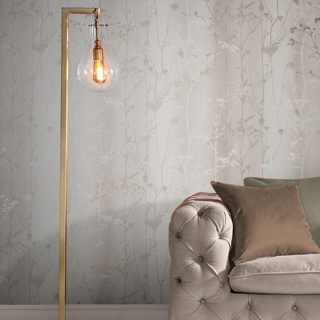 Wild Flower Wallpaper - Sand - Graham & Brown - 104069 - Premier Wallcovering