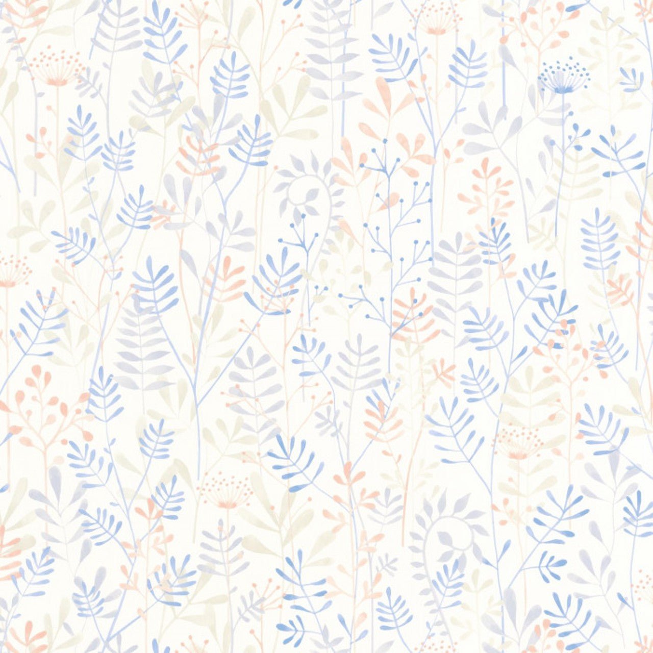 Wild Garden Once Upon A Time Wallpaper - Bleu Ciel - Casadeco - 88326782 - Premier Wallcovering