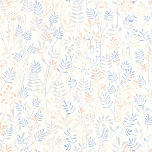 Wild Garden Once Upon A Time Wallpaper - Bleu Ciel - Casadeco - 88326782 - Premier Wallcovering