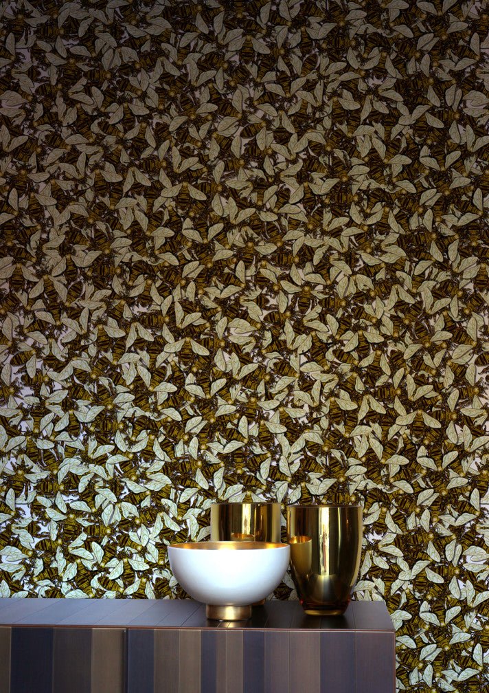 Wild Honey Bee All Over Wallpaper - Original All Over - Timorous Beasties - WHB/PRL/01 - Premier Wallcovering
