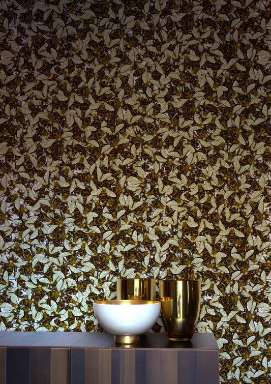 Wild Honey Bee All Over Wallpaper - Original All Over - Timorous Beasties - WHB/PRL/01 - Premier Wallcovering