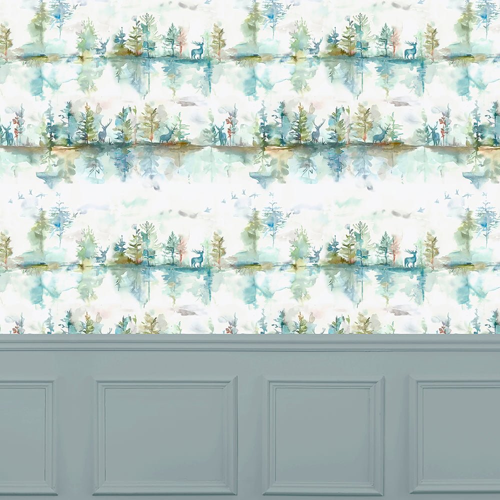 Wilderness Wallpaper - Topaz - Voyage Maison - WILDERN/WPO/TOP - Premier Wallcovering