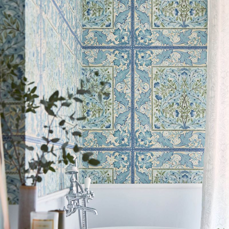 Wilhelmina Wallpaper - Indigo - 216671 - Morris & Co - Premier Wallcovering