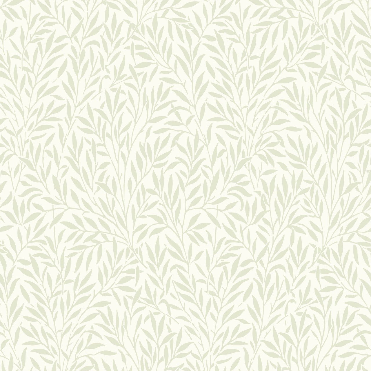 Willow Arts and Crafts Wallpaper - Vert Amande - Casadeco - 86357102 - Premier Wallcovering