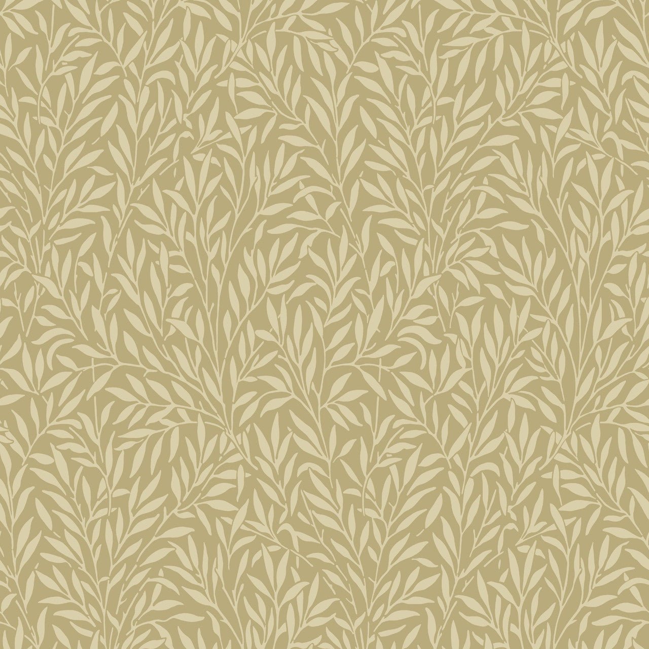 Willow Arts and Crafts Wallpaper - Beige Camel - Casadeco - 86351210 - Premier Wallcovering