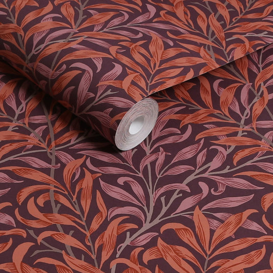Willow Bough Wallpaper - Plum - 124243 - William Morris AH - Premier Wallcovering