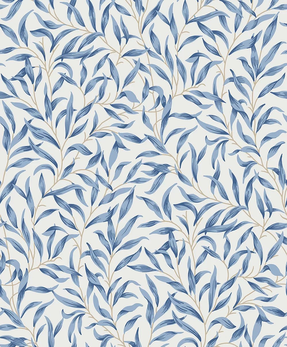 Willow Trail Wallpaper - Blue Lake - NextWall - NW54712 - Premier Wallcovering