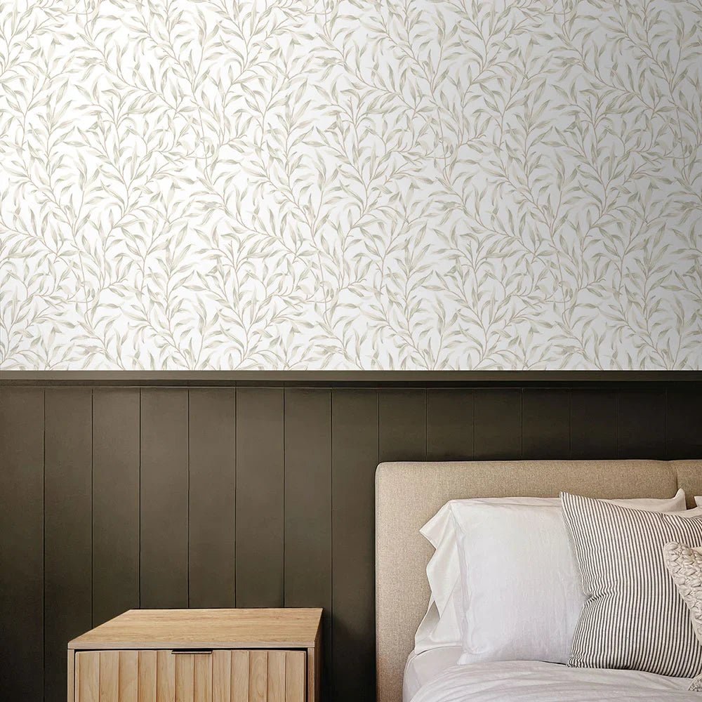 Willow Trail Wallpaper - Neutral - NextWall - NW54706 - Premier Wallcovering