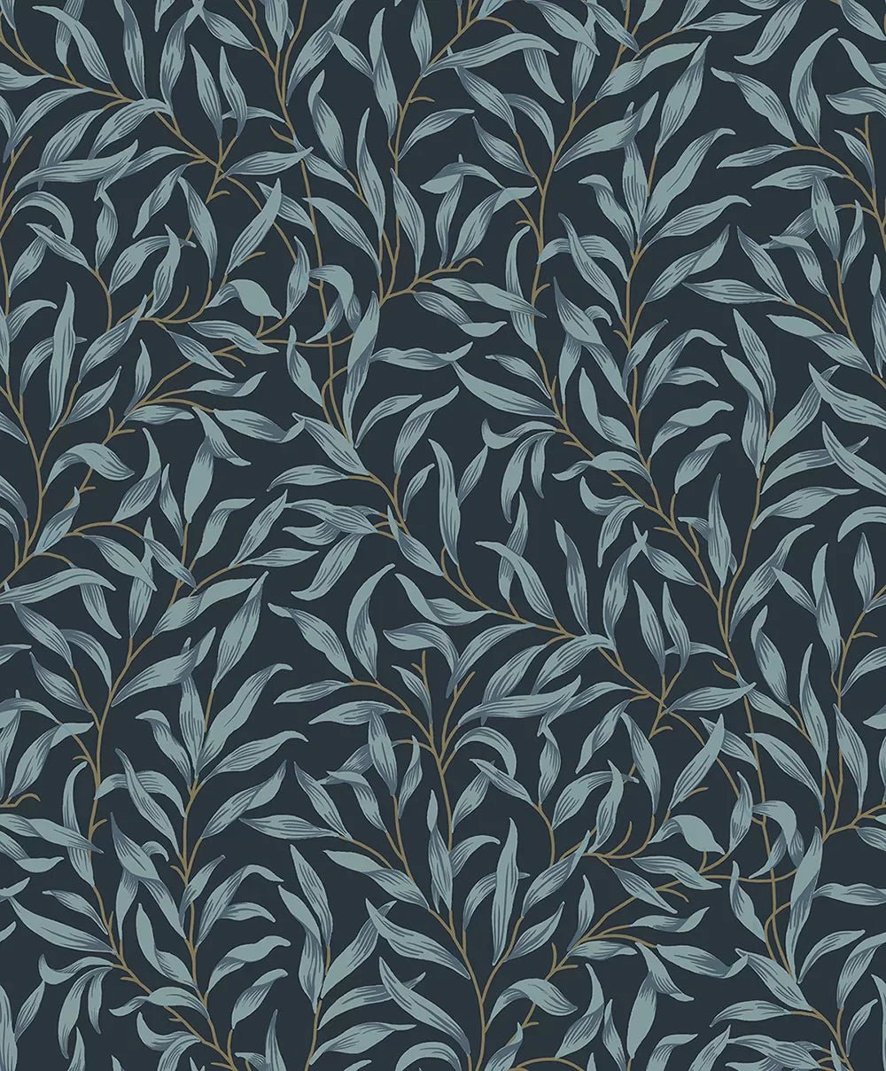 Willow Trail Wallpaper - Aegean Blue - NextWall - NW54702 - Premier Wallcovering