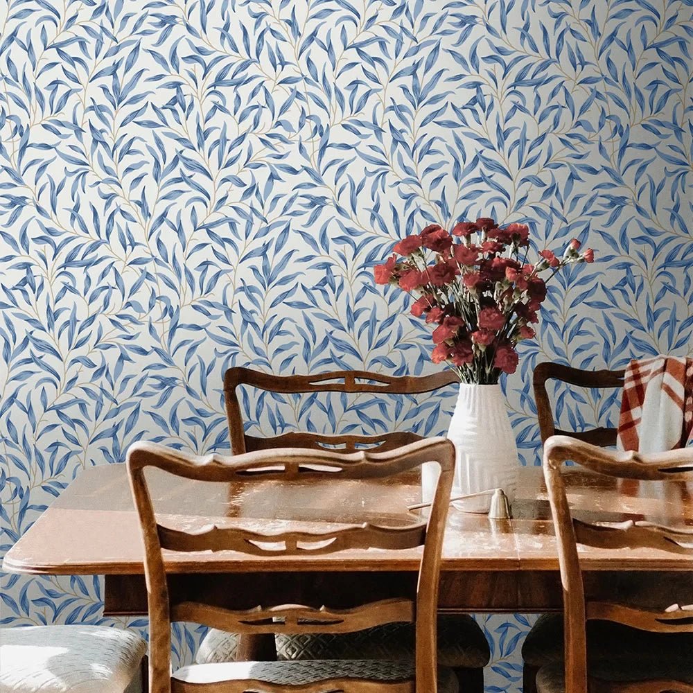 Willow Trail Wallpaper - Blue Lake - NextWall - NW54712 - Premier Wallcovering