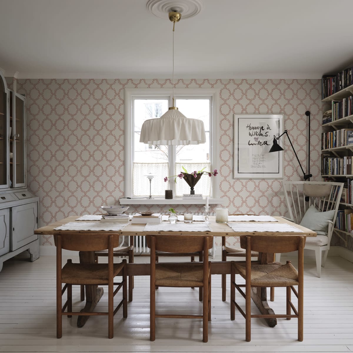 Wilma Wallpaper - Red - Sandberg - S10388 - Premier Wallcovering