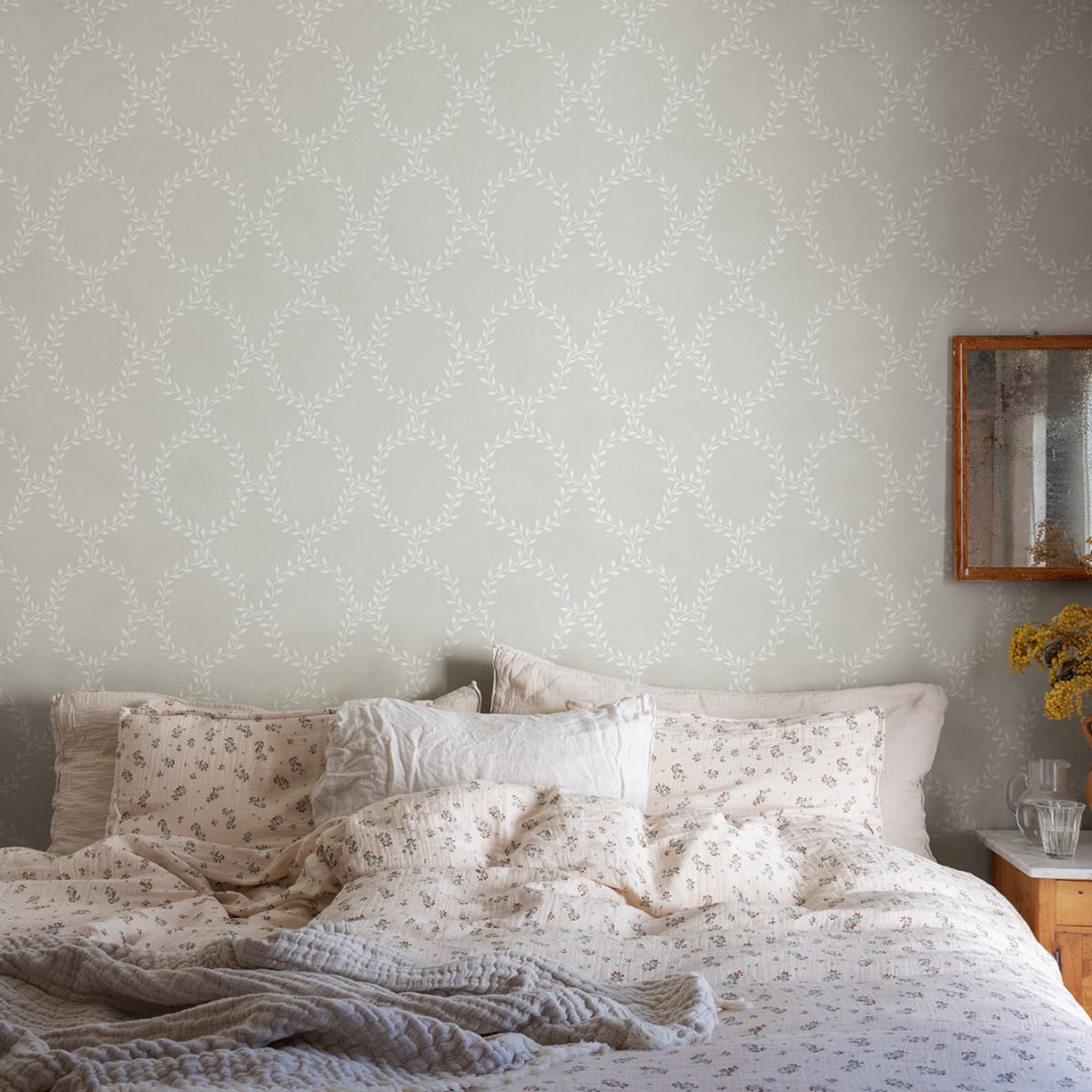 Wilma Wallpaper - Gray - Sandberg - 503-41 - Premier Wallcovering