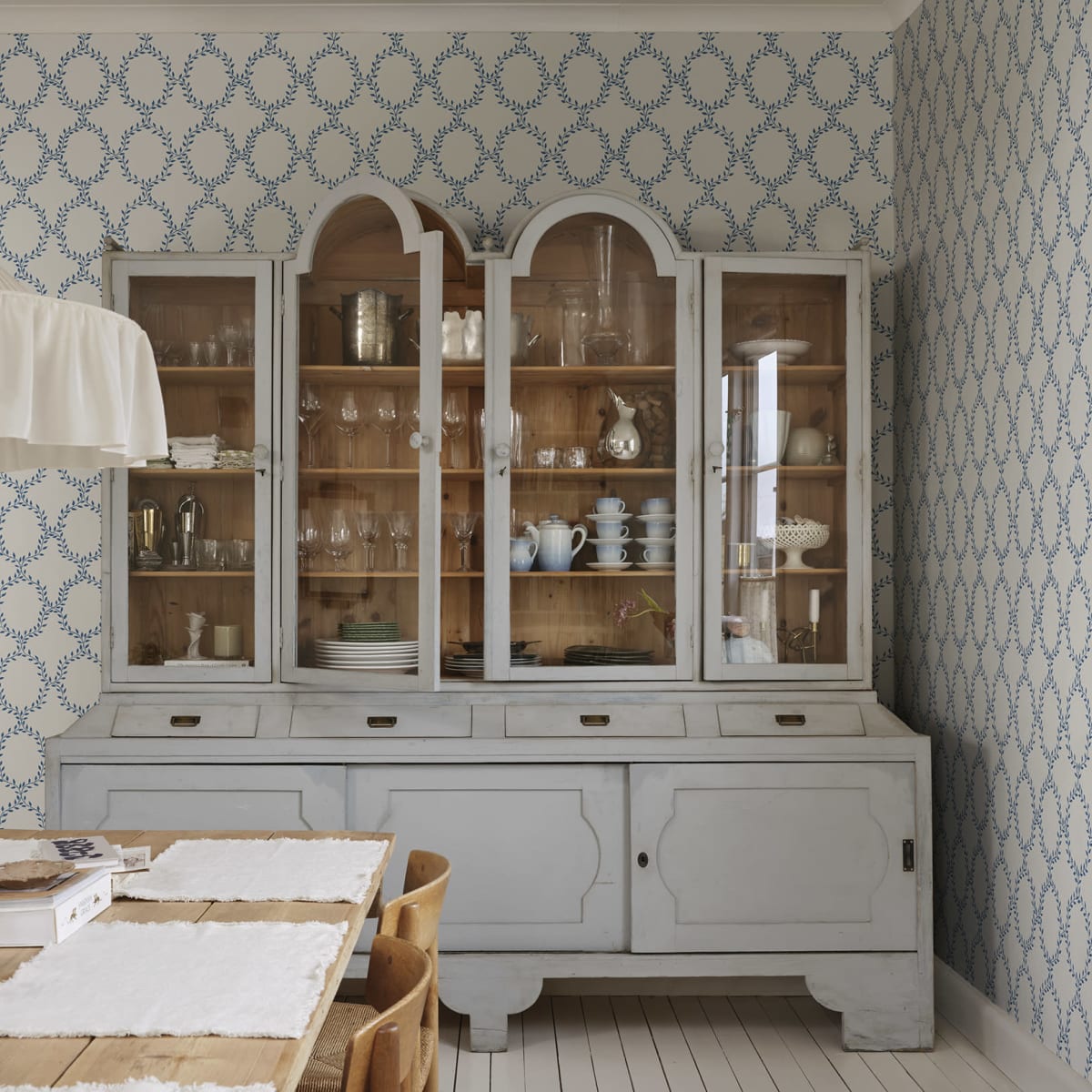 Wilma Wallpaper - Blue - Sandberg - S10390 - Premier Wallcovering