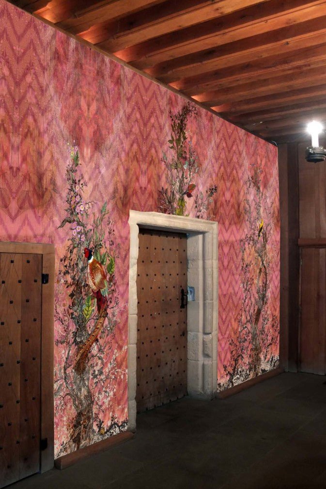 Winchester Superwide Wallpaper Panels - Red - Timorous Beasties - RUS/WIN/OBRN/RED/01 - Premier Wallcovering