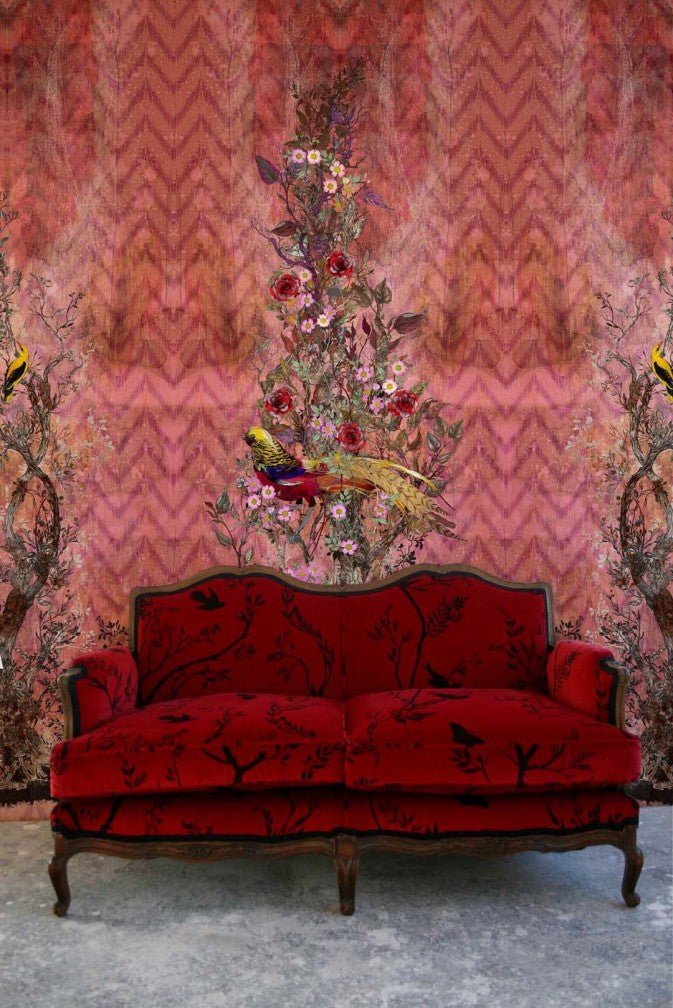 Winchester Superwide Wallpaper Panels - Red - Timorous Beasties - RUS/WIN/OBRN/RED/01 - Premier Wallcovering