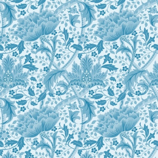 Morris Collections - 1103 - 2 - Windrush Wallpaper - Blue Sky - Premier Wallcovering