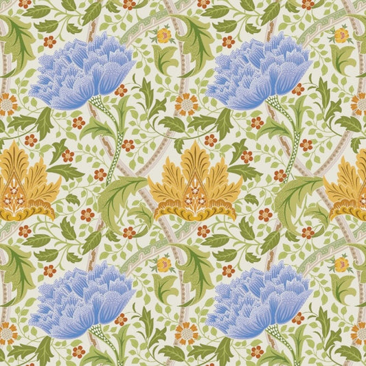 Morris Collections - 1102 - Windrush Wallpaper - Mint Blue - Premier Wallcovering