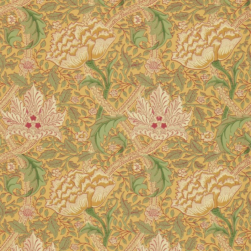 Windrush Wallpaper - Gold/Thyme - Morris & Co - 210494 - Premier Wallcovering