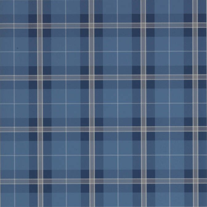 Winslow Plaid Wallpaper - Navy - Thibaut - T1030 - Premier Wallcovering