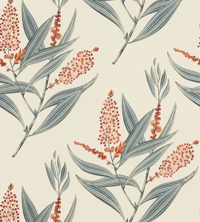 Winter Bud Wallpaper - Coral - AT23137 - Anna French - Premier Wallcovering