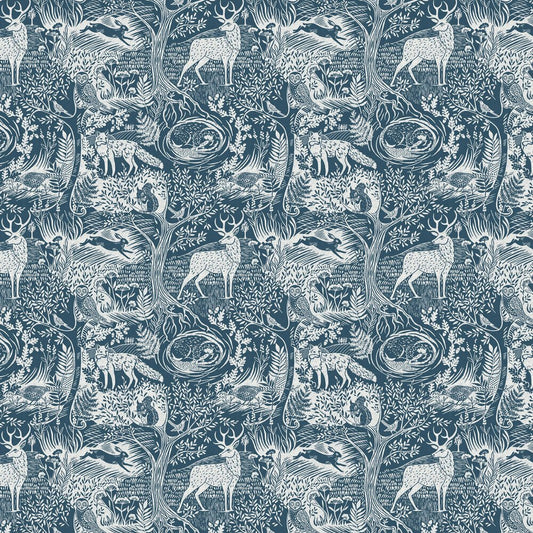 Winter Woods Wallpaper - Blue - Furn - WWOODS/WP1/BLU - Premier Wallcovering