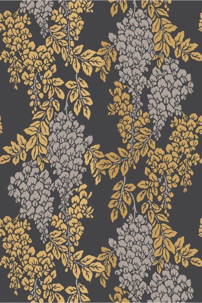 Wisteria Wallpaper - Charleston Gray - 2206 - Farrow & Ball - Premier Wallcovering