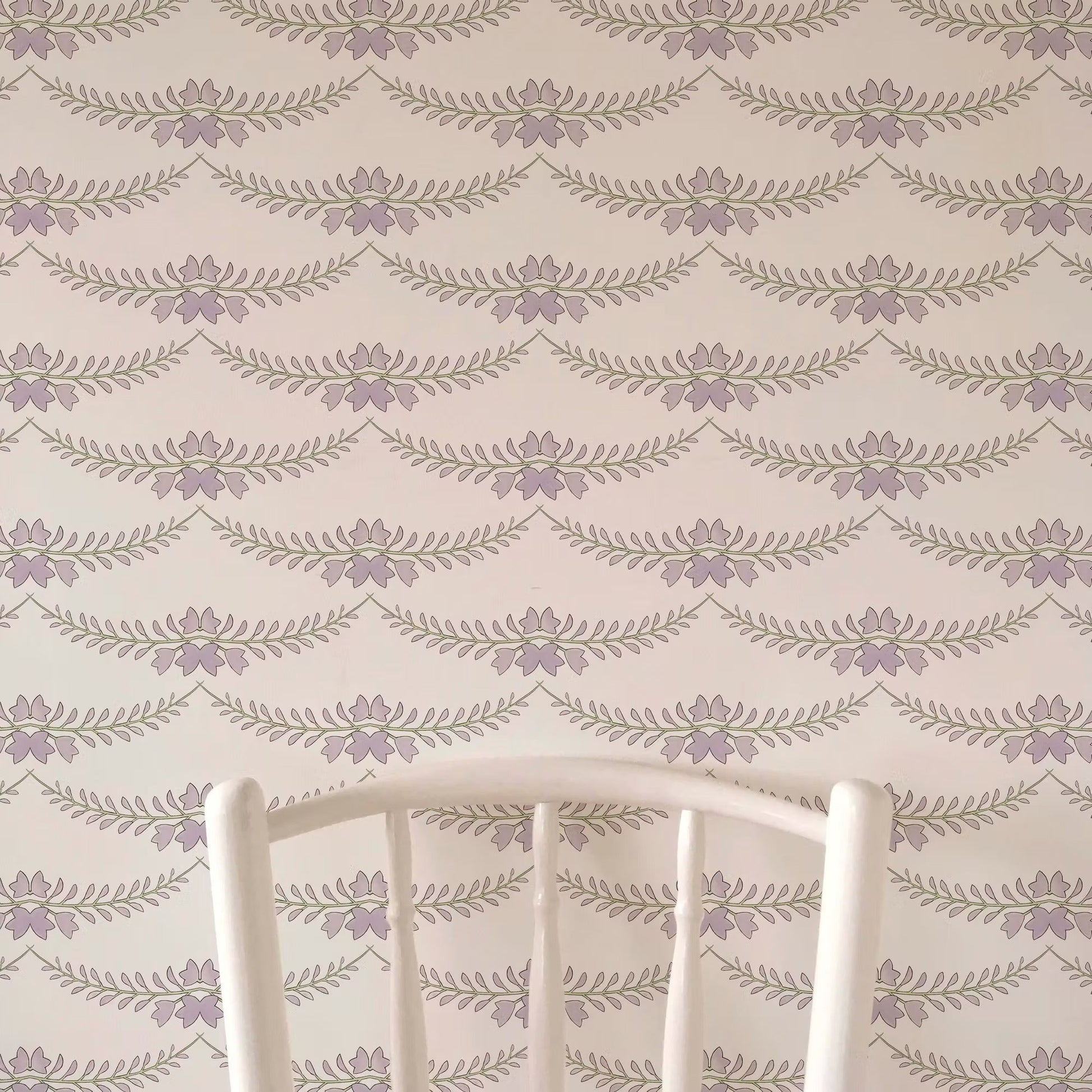Wisteria Wallpaper - Lilac - Ottoline - W/WIS/101/1 - Premier Wallcovering