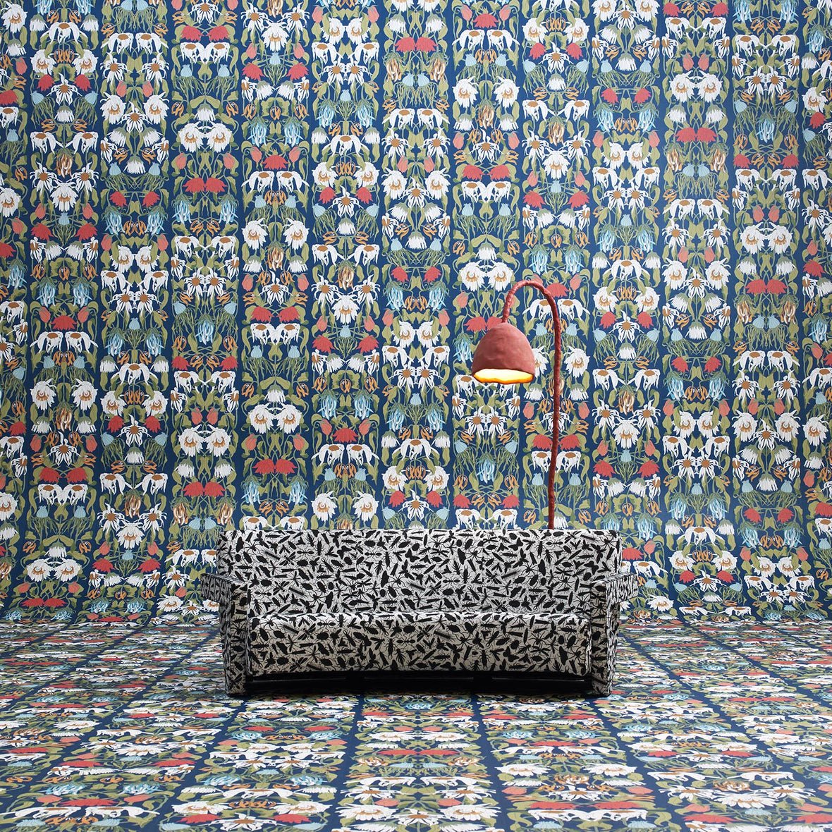 Withered Flowers Wallpaper - Multicolored - NLXL - JOB - 07 - Premier Wallcovering