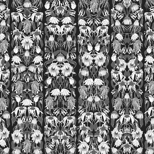 Withered Flowers Wallpaper - Black - NLXL - JOB - 06 - Premier Wallcovering