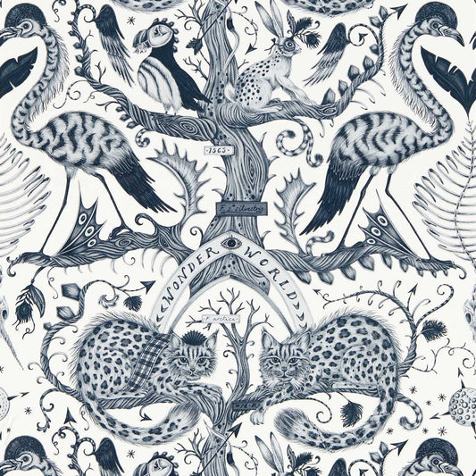 Wonder World Wallpaper - Mono - Clarke & Clarke - Emma J Shipley - W0219/02 - Premier Wallcovering