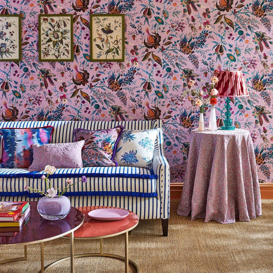 Wonderland Floral Wallpaper - Spinel/Peridot/Pearl - HSRW113065 - Harlequin - Premier Wallcovering