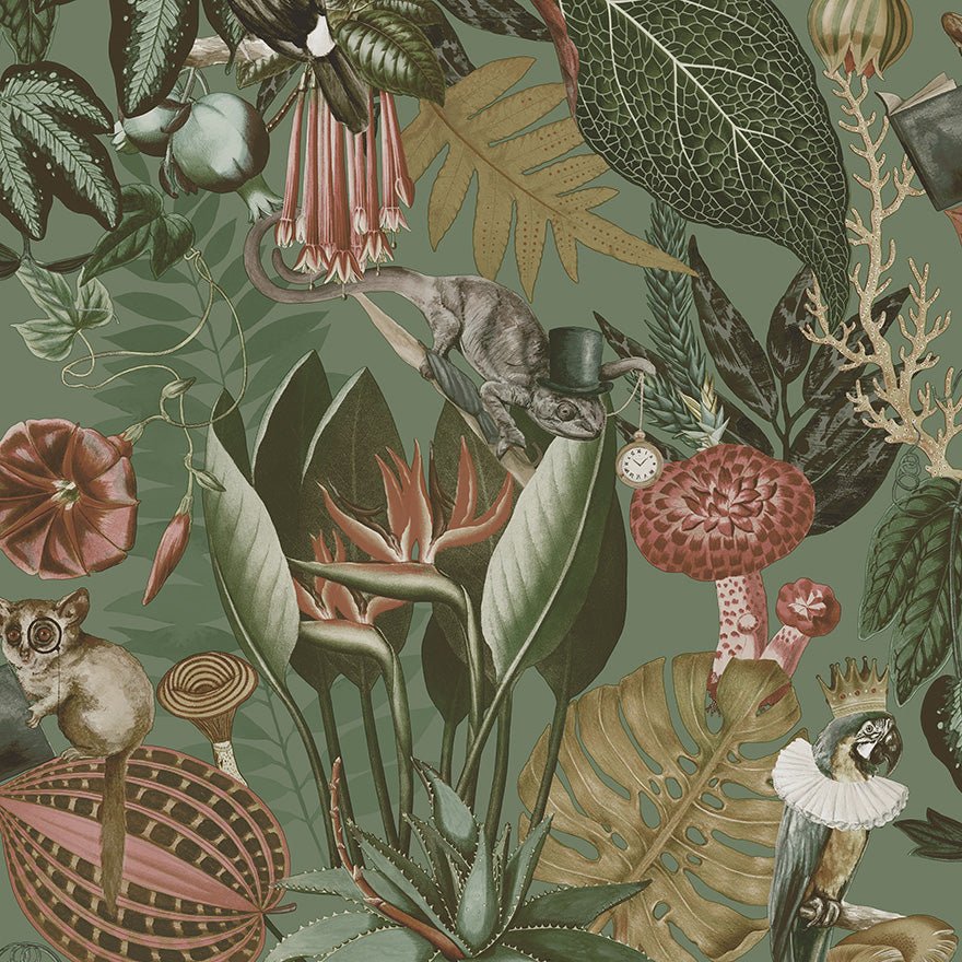 Wonderland Wallpaper - Sage - Holden Décor - 13401 - Premier Wallcovering