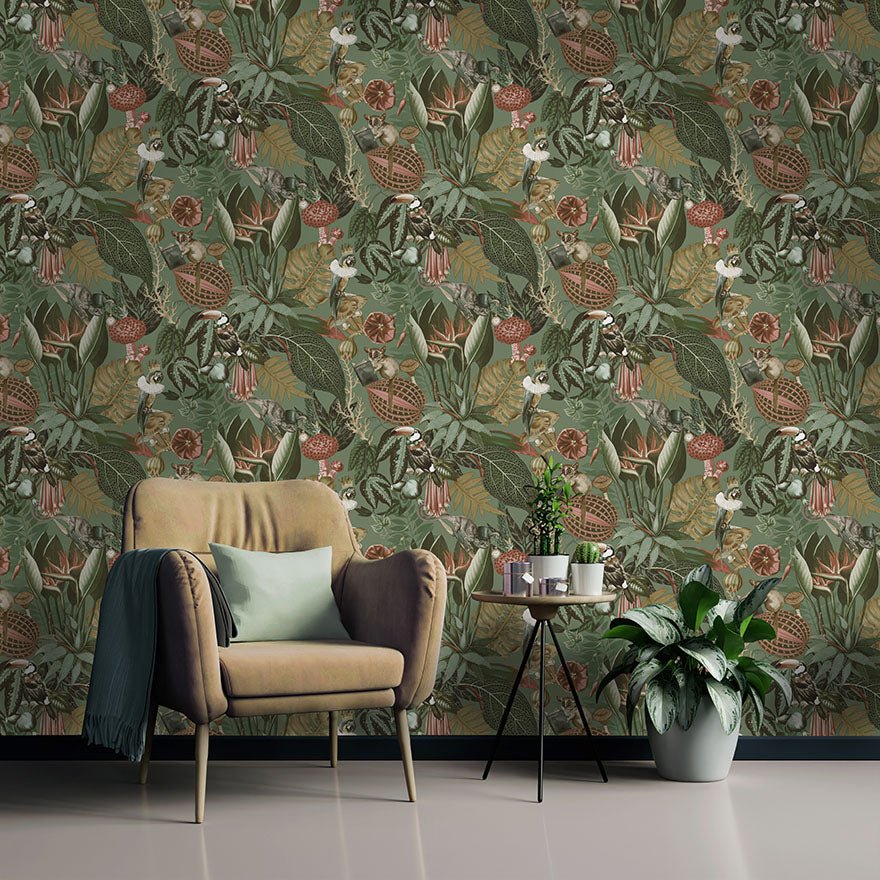 Wonderland Wallpaper - Sage - Holden Décor - 13401 - Premier Wallcovering