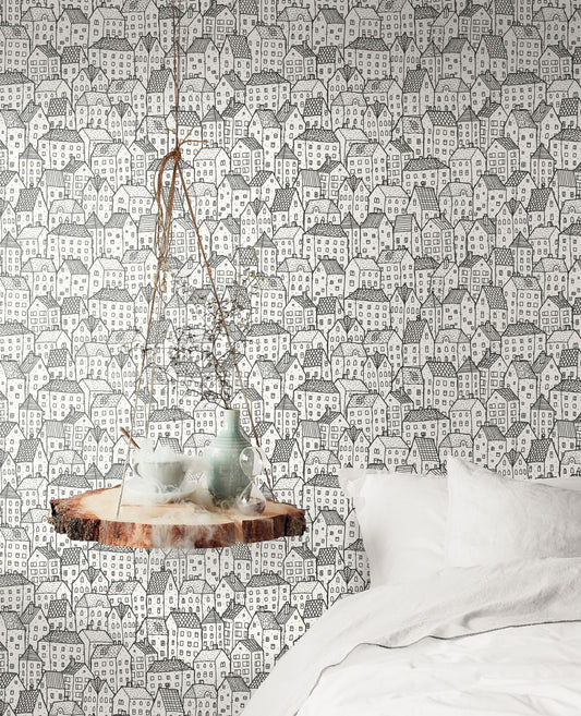 Wonderland Wallpaper - Noir Blanc - Caselio - 101119000 - Premier Wallcovering