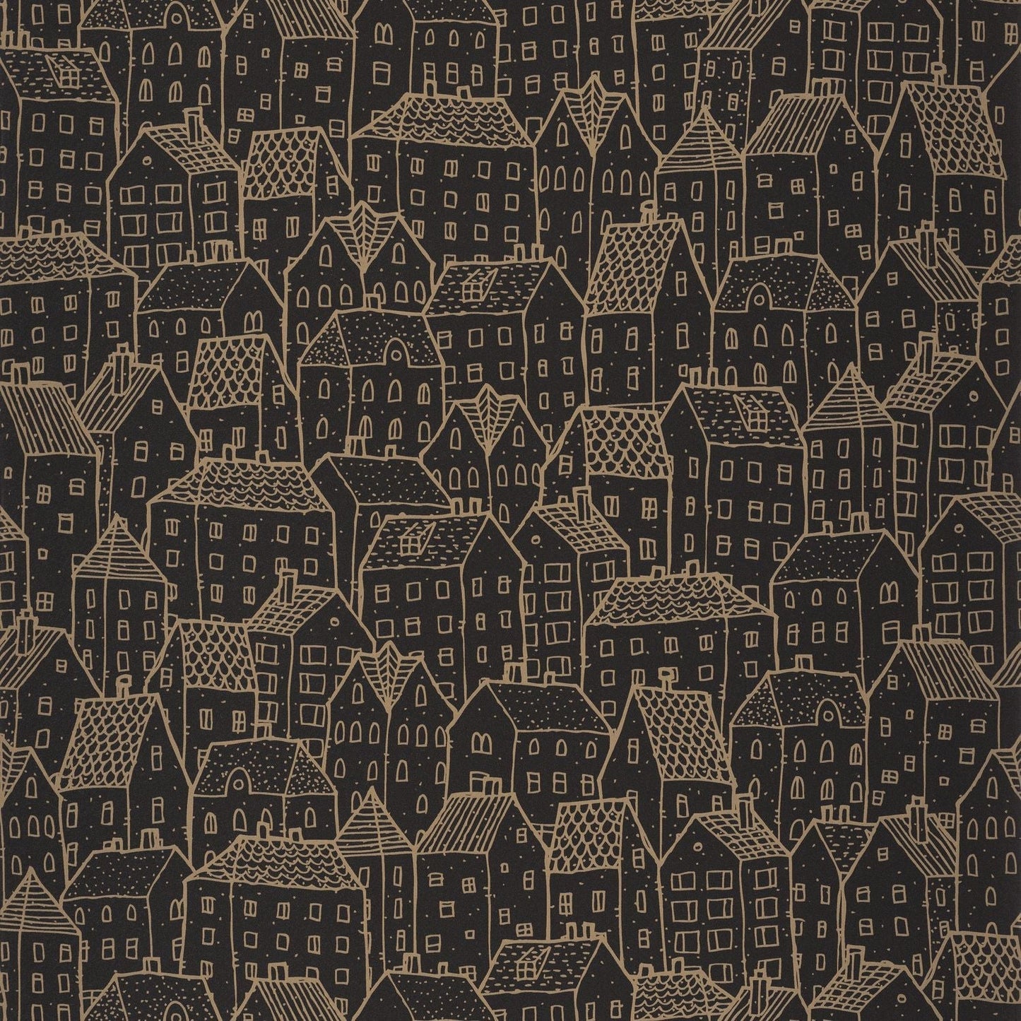 Wonderland Wallpaper - Noir Or - Caselio - 101122093 - Premier Wallcovering