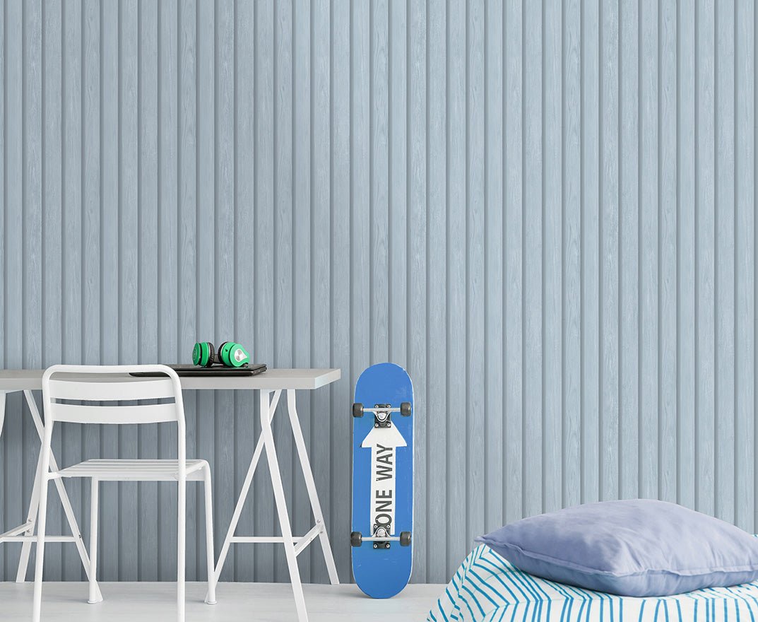 Wood Slat Wallpaper - Blue - Holden Décor - 13302 - Premier Wallcovering