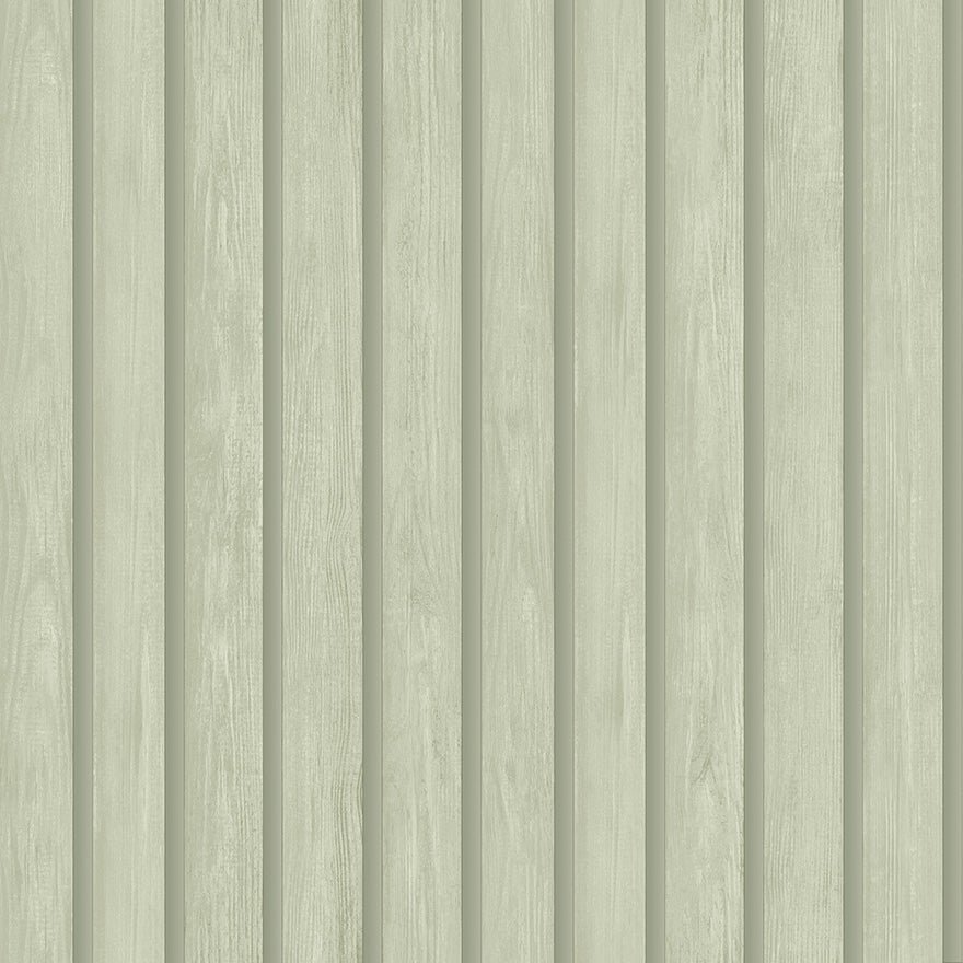 Wood Slat Wallpaper - Green - Holden Décor - 13300 - Premier Wallcovering