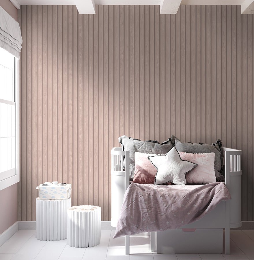 Wood Slat Wallpaper - Pink - Holden Décor - 13301 - Premier Wallcovering