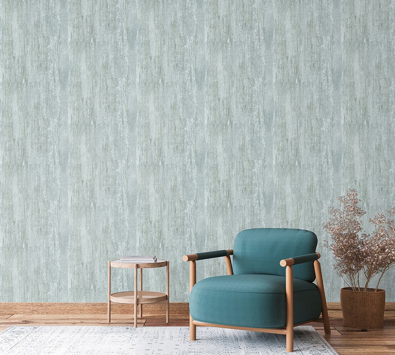 Wooden Feel Wallpaper - Blue/ Green - Hohenberger - 65034 - Premier Wallcovering