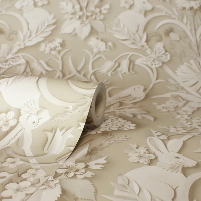Woodland 3D Effect Wallpaper - Natural - Fine Décor - FD43606 - Premier Wallcovering